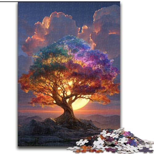 Puzzle 1000 Teile für Erwachsene, Baum des Lebens-Puzzle, Spiel für Erwachsene, Geschenk, Familien-Interaktives Spiel, Gehirn-Herausforderung, Geschenk (Größe 50x75cm) von LYXIANY