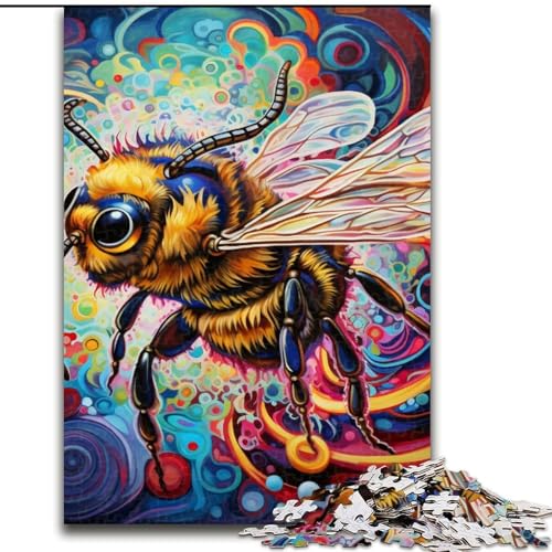 Puzzle 1000 Teile für Erwachsene, Bienen-Holzpuzzle, 50x75cm, perfekt für Halloween, Weihnachten, Geburtstagsgeschenk Puzzle 1000 Teile für Erwachsene, Bienen-Holzpuzzle, 50x75cm, perfekt für Halloween, Weihnachten, Geburtstagsgeschenk von LYXIANY