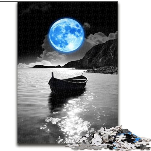 Puzzle 1000 Teile für Erwachsene, Blauer Mond, Puzzle aus Holz, anspruchsvolles Denkspiel für Teenager, Familienspaß, interaktives Spiel, Größe 50x75cm Puzzle 1000 Teile für Erwachsene, Blauer Mond, Puzzle aus Holz, anspruchsvolles Denkspiel für Teenager, Familienspaß, interaktives Spiel, Größe 50x75cm von LYXIANY