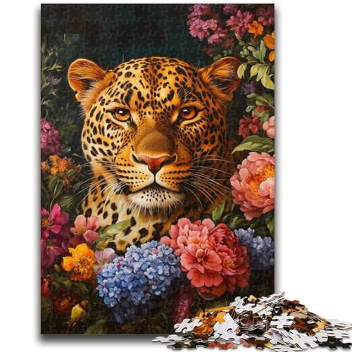Puzzle 1000 Teile für Erwachsene, Blumen und Leoparden, schwierig und herausfordernd, mit passendem Poster und Quizblatt, für Alter 14, 50x75cm Puzzle 1000 Teile für Erwachsene, Blumen und Leoparden, schwierig und herausfordernd, mit passendem Poster und Quizblatt, für Alter 14, 50x75cm von LYXIANY