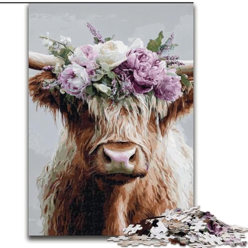 Puzzle 1000 Teile für Erwachsene, Blumen und Yaks, Puzzle aus Holz, interaktives Familienspiel, DIY-Heimdekoration, Gehirn-Herausforderung, Geschenk, Größe 50x75cm Puzzle 1000 Teile für Erwachsene, Blumen und Yaks, Puzzle aus Holz, interaktives Familienspiel, DIY-Heimdekoration, Gehirn-Herausforderung, Geschenk, Größe 50x75cm von LYXIANY