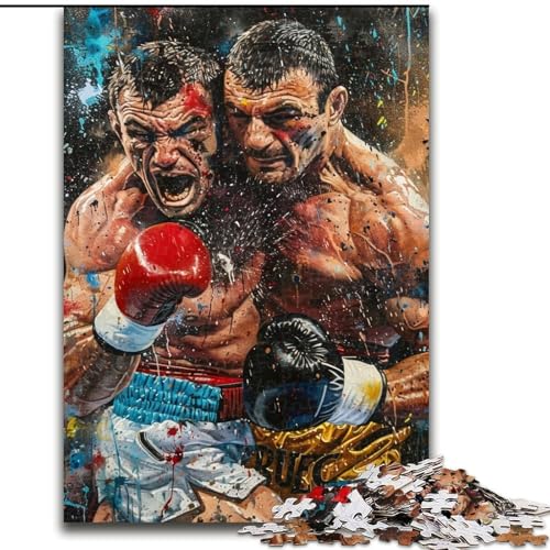 Puzzle 1000 Teile für Erwachsene, Boxer-Puzzle, Familie und Freunde, geeignet für Kinder ab 14 Jahren (Größe 26x38cm) von LYXIANY
