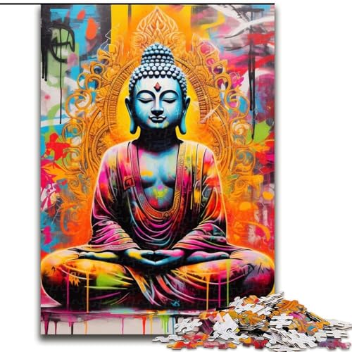 Puzzle 1000 Teile für Erwachsene, Bunte Buddha-Puzzles für Erwachsene, Geburtstagsgeschenkidee, anspruchsvolles Denkspiel, 26x38cm Puzzle 1000 Teile für Erwachsene, Bunte Buddha-Puzzles für Erwachsene, Geburtstagsgeschenkidee, anspruchsvolles Denkspiel, 26x38cm von LYXIANY