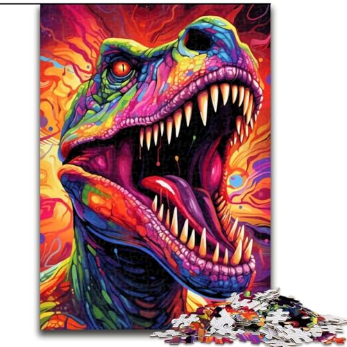 Puzzle 1000 Teile für Erwachsene, Bunte Dinosaurier-Puzzles für Erwachsene, 26x38cm, Gehirn-Herausforderung, Geschenk, pädagogische Aktivität für Teenager Puzzle 1000 Teile für Erwachsene, Bunte Dinosaurier-Puzzles für Erwachsene, 26x38cm, Gehirn-Herausforderung, Geschenk, pädagogische Aktivität für Teenager von LYXIANY