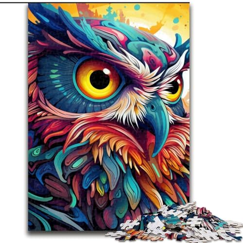 Puzzle 1000 Teile für Erwachsene, Bunte Eulen-Kunst, Puzzle für Erwachsene, 26x38cm, Denksportaufgabe, Spiel für Erwachsene, interaktive Familienaktivität Puzzle 1000 Teile für Erwachsene, Bunte Eulen-Kunst, Puzzle für Erwachsene, 26x38cm, Denksportaufgabe, Spiel für Erwachsene, interaktive Familienaktivität von LYXIANY