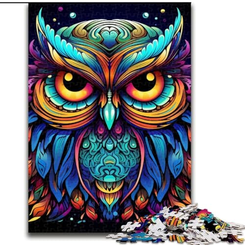 Puzzle 1000 Teile für Erwachsene, Bunte Eulen-Puzzles für Erwachsene, 50x75cm, Denksportaufgabe, Spiel für Erwachsene, interaktive Familienaktivität Puzzle 1000 Teile für Erwachsene, Bunte Eulen-Puzzles für Erwachsene, 50x75cm, Denksportaufgabe, Spiel für Erwachsene, interaktive Familienaktivität von LYXIANY