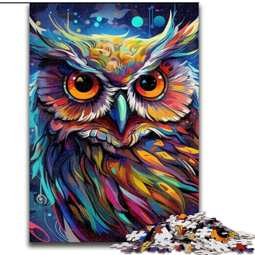 Puzzle 1000 Teile für Erwachsene, Bunte Eulen-Puzzles für Erwachsene, 50x75cm, Denksportaufgabe, Spiel für Erwachsene, interaktive Familienaktivität Puzzle 1000 Teile für Erwachsene, Bunte Eulen-Puzzles für Erwachsene, 50x75cm, Denksportaufgabe, Spiel für Erwachsene, interaktive Familienaktivität von LYXIANY