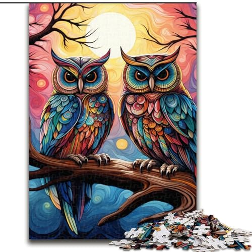 Puzzle 1000 Teile für Erwachsene, Bunte Kunst-Eule, Holzpuzzle, Denksportaufgabe, Teenager und Heimdekoration, 50x75cm Puzzle 1000 Teile für Erwachsene, Bunte Kunst-Eule, Holzpuzzle, Denksportaufgabe, Teenager und Heimdekoration, 50x75cm von LYXIANY