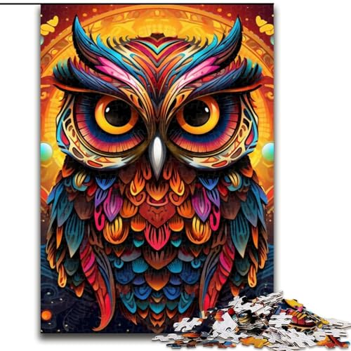 Puzzle 1000 Teile für Erwachsene, Bunte Kunst-Eule, Unmögliches Puzzle für Erwachsene, 26x38cm, Denksportaufgabe, Spiel für Erwachsene, interaktive Familienaktivität Puzzle 1000 Teile für Erwachsene, Bunte Kunst-Eule, Unmögliches Puzzle für Erwachsene, 26x38cm, Denksportaufgabe, Spiel für Erwachsene, interaktive Familienaktivität von LYXIANY