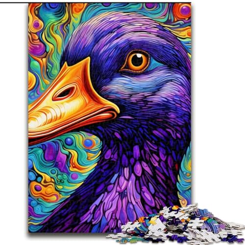 Puzzle 1000 Teile für Erwachsene, Bunte lila Ente, Kartonpuzzle, 26x38cm, perfekt für Halloween, Weihnachten, Geburtstagsgeschenk Puzzle 1000 Teile für Erwachsene, Bunte lila Ente, Kartonpuzzle, 26x38cm, perfekt für Halloween, Weihnachten, Geburtstagsgeschenk von LYXIANY