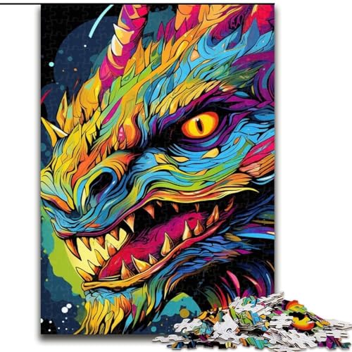 Puzzle 1000 Teile für Erwachsene, Bunter Kunstdrache, Unmögliches Puzzle für Erwachsene, 50x75cm, Gehirnforderndes DIY-Dekorationsspiel, interaktives Familienspielzeug Puzzle 1000 Teile für Erwachsene, Bunter Kunstdrache, Unmögliches Puzzle für Erwachsene, 50x75cm, Gehirnforderndes DIY-Dekorationsspiel, interaktives Familienspielzeug von LYXIANY