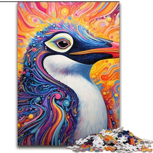 Puzzle 1000 Teile für Erwachsene, Bunter Pinguin, Unmögliches Puzzle für Erwachsene, 26x38cm, Denksportaufgabe, Spiel für Erwachsene, interaktive Familienaktivität Puzzle 1000 Teile für Erwachsene, Bunter Pinguin, Unmögliches Puzzle für Erwachsene, 26x38cm, Denksportaufgabe, Spiel für Erwachsene, interaktive Familienaktivität von LYXIANY
