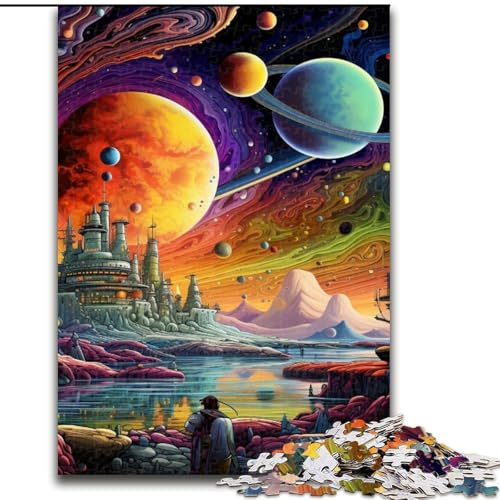 Puzzle 1000 Teile für Erwachsene, Bunter Planet, Holzpuzzle, Denkspiel für Teenager, 50x75cm Puzzle 1000 Teile für Erwachsene, Bunter Planet, Holzpuzzle, Denkspiel für Teenager, 50x75cm von LYXIANY