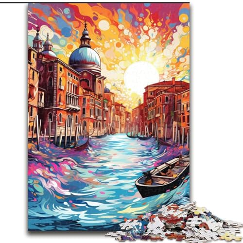 Puzzle 1000 Teile für Erwachsene, Buntes Venedig, Unmögliches Puzzle für Erwachsene, 50x75cm, Denksportaufgabe, Spiel für Erwachsene, interaktive Familienaktivität Puzzle 1000 Teile für Erwachsene, Buntes Venedig, Unmögliches Puzzle für Erwachsene, 50x75cm, Denksportaufgabe, Spiel für Erwachsene, interaktive Familienaktivität von LYXIANY