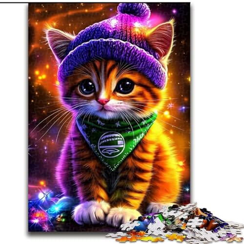 Puzzle 1000 Teile für Erwachsene, Cartoon-Katzen-Puzzle aus Holz, anspruchsvolles Denkspiel für Teenager, Familienspaß, DIY-Heimdeko-Geschenk, Größe 50x75cm Puzzle 1000 Teile für Erwachsene, Cartoon-Katzen-Puzzle aus Holz, anspruchsvolles Denkspiel für Teenager, Familienspaß, DIY-Heimdeko-Geschenk, Größe 50x75cm von LYXIANY