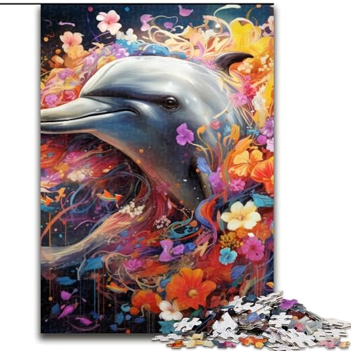 Puzzle 1000 Teile für Erwachsene, Delfin-Holzpuzzle, Denkspiel für Teenager, 50x75cm Puzzle 1000 Teile für Erwachsene, Delfin-Holzpuzzle, Denkspiel für Teenager, 50x75cm von LYXIANY