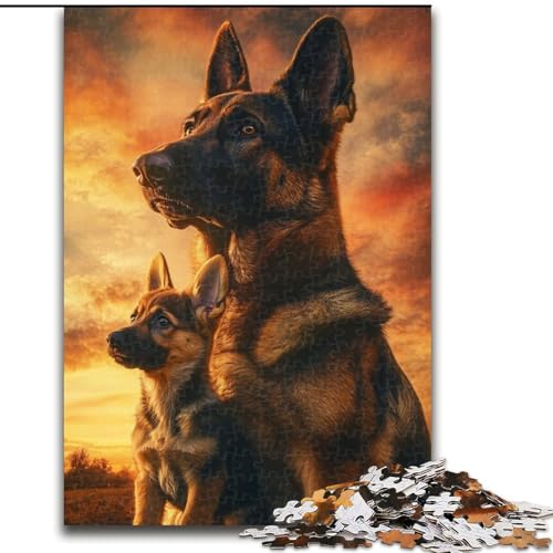Puzzle 1000 Teile für Erwachsene, Deutscher Schäferhund, Puzzle aus Holz, anspruchsvolles Denkspiel für Teenager, Familienspaß, interaktives Spiel, Größe 50x75cm Puzzle 1000 Teile für Erwachsene, Deutscher Schäferhund, Puzzle aus Holz, anspruchsvolles Denkspiel für Teenager, Familienspaß, interaktives Spiel, Größe 50x75cm von LYXIANY