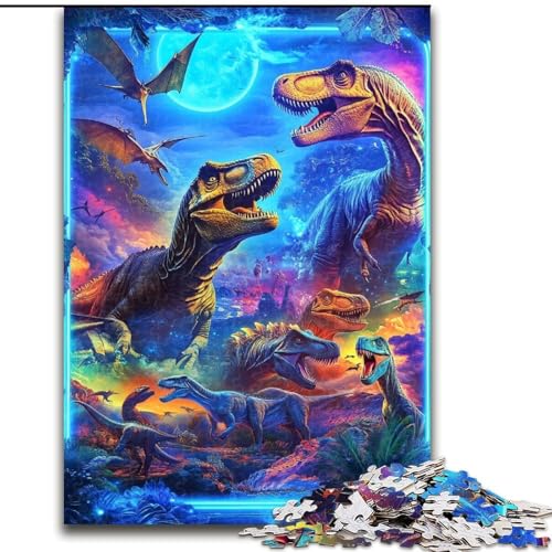 Puzzle 1000 Teile für Erwachsene, Dinosaurier aus Holz, Kinder ab 14 Jahren, Größe 50x75cm, Denkspiel für Teenager Puzzle 1000 Teile für Erwachsene, Dinosaurier aus Holz, Kinder ab 14 Jahren, Größe 50x75cm, Denkspiel für Teenager von LYXIANY