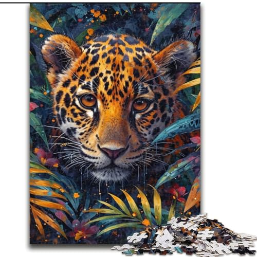 Puzzle 1000 Teile für Erwachsene, Dschungelleopard, für 14+, anspruchsvolles Spiel als Geschenk für die ganze Familie und Freunde (Größe 50x75cm) von LYXIANY