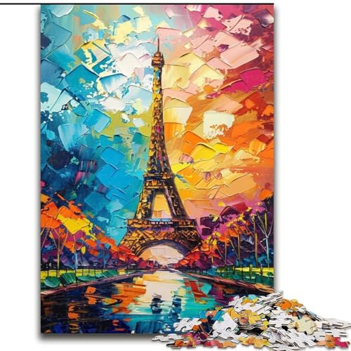 Puzzle 1000 Teile für Erwachsene, Eiffelturm-Puzzle, Denkspiel für Teenager, Familienspieleabend (Größe: 50x75cm) von LYXIANY