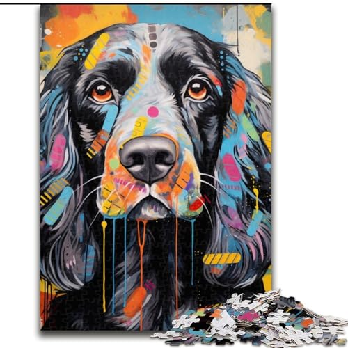 Puzzle 1000 Teile für Erwachsene, Englischer Cocker Spaniel, Graffiti, Unmögliches Puzzle für Erwachsene, 26x38cm, Denksportaufgabe, Spiel für Erwachsene, interaktive Familienaktivität Puzzle 1000 Teile für Erwachsene, Englischer Cocker Spaniel, Graffiti, Unmögliches Puzzle für Erwachsene, 26x38cm, Denksportaufgabe, Spiel für Erwachsene, interaktive Familienaktivität von LYXIANY