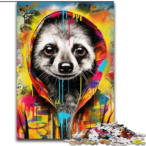 Puzzle 1000 Teile für Erwachsene, Erdmännchen-Graffiti-Puzzles für Erwachsene, Geburtstagsgeschenkidee, anspruchsvolles Denkspiel, 26x38cm Puzzle 1000 Teile für Erwachsene, Erdmännchen-Graffiti-Puzzles für Erwachsene, Geburtstagsgeschenkidee, anspruchsvolles Denkspiel, 26x38cm von LYXIANY