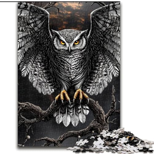 Puzzle 1000 Teile für Erwachsene, Eule aus Holz, Kinder ab 14 Jahren, Größe 50x75cm, lustiges Basteln für die ganze Familie, perfekt für Geburtstage, Feiertage Puzzle 1000 Teile für Erwachsene, Eule aus Holz, Kinder ab 14 Jahren, Größe 50x75cm, lustiges Basteln für die ganze Familie, perfekt für Geburtstage, Feiertage von LYXIANY