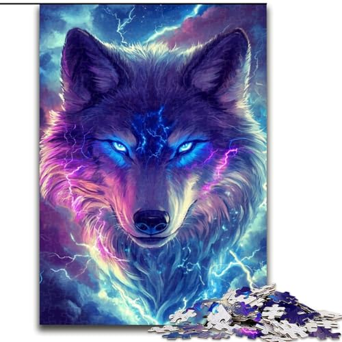 Puzzle 1000 Teile für Erwachsene, Fantasy-Wolf-Puzzle aus Holz, anspruchsvolles Denkspiel für Teenager, Familienspaß, interaktives Spiel, Größe 50x75cm Puzzle 1000 Teile für Erwachsene, Fantasy-Wolf-Puzzle aus Holz, anspruchsvolles Denkspiel für Teenager, Familienspaß, interaktives Spiel, Größe 50x75cm von LYXIANY