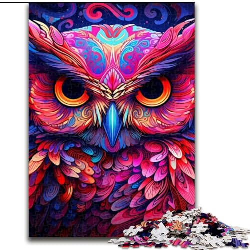 Puzzle 1000 Teile für Erwachsene, Farbige Eulen-Puzzles für Erwachsene, 50x75cm, Denksportaufgabe, Spiel für Erwachsene, interaktive Familienaktivität Puzzle 1000 Teile für Erwachsene, Farbige Eulen-Puzzles für Erwachsene, 50x75cm, Denksportaufgabe, Spiel für Erwachsene, interaktive Familienaktivität von LYXIANY