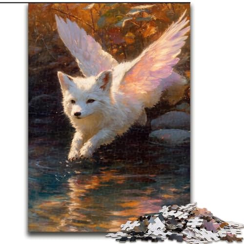 Puzzle 1000 Teile für Erwachsene, Fuchs mit Flügeln, Puzzle, Spiel für Erwachsene, Geschenk, Familien-Interaktives Spiel, Gehirn-Herausforderung, Geschenk (Größe 26x38cm) von LYXIANY