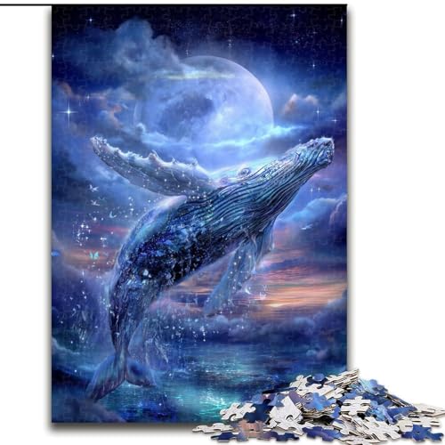 Puzzle 1000 Teile für Erwachsene, Galaxie-Wal, Familienspiel, Stressabbau, schwierige Herausforderung, EIN Kunstwerk für Kinder ab 14 Jahren (Größe 26x38cm) von LYXIANY