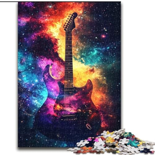 Puzzle 1000 Teile für Erwachsene, Galaxy-Gitarren-Puzzle aus Holz, pädagogische Aktivität zur Verbesserung kognitiver Fähigkeiten, Größe 50x75cm Puzzle 1000 Teile für Erwachsene, Galaxy-Gitarren-Puzzle aus Holz, pädagogische Aktivität zur Verbesserung kognitiver Fähigkeiten, Größe 50x75cm von LYXIANY