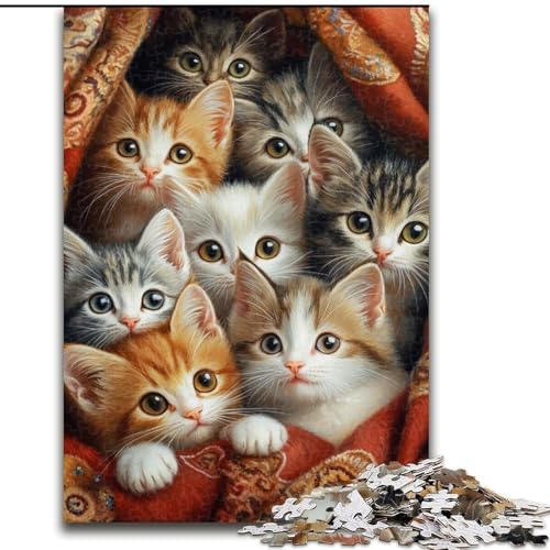 Puzzle 1000 Teile für Erwachsene, Geschenk für Kätzchen, Stressabbau, Zeitvertreib zu Hause, Stärkung der Liebe zwischen Paaren, 50x75cm Puzzle 1000 Teile für Erwachsene, Geschenk für Kätzchen, Stressabbau, Zeitvertreib zu Hause, Stärkung der Liebe zwischen Paaren, 50x75cm von LYXIANY