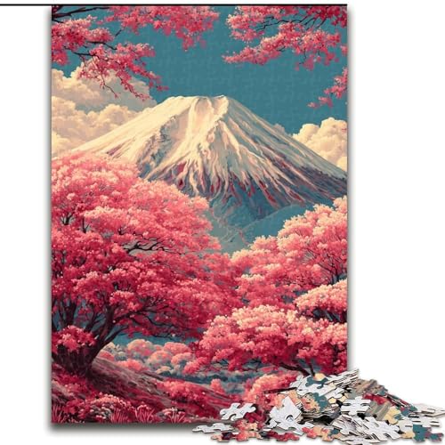 Puzzle 1000 Teile für Erwachsene, Geschenke, Berg Fuji, Japan, für 14+, für Familienspaß und Spieleabend, Künstlersammlung, Bildende Kunst (Größe 26x38cm) von LYXIANY
