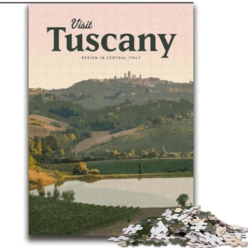 Puzzle 1000 Teile für Erwachsene, Geschenke, Besuchen Sie die Toskana, Geeignet für Kinder ab 14 Jahren, Wohndeko-Angebot als Geschenk für die ganze Familie, 75x100cm von LYXIANY