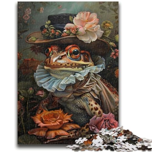 Puzzle 1000 Teile für Erwachsene, Geschenke, Blumenfrosch, Lernspiele, Heimdekoration, Lernspiel für Geburtstag, Weihnachten, 50x75cm von LYXIANY