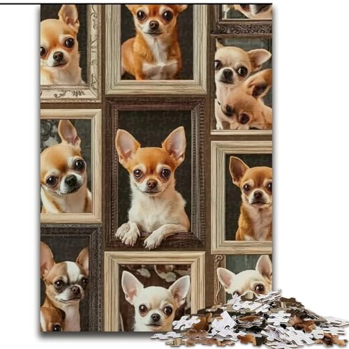 Puzzle 1000 Teile für Erwachsene, Geschenke, Chihuahua-Collage, Spiele, Spielzeug, Geschenk, einzigartige Geburtstags- und Geschenkideen für Kinder ab 14 Jahren (Größe 26x38cm) von LYXIANY