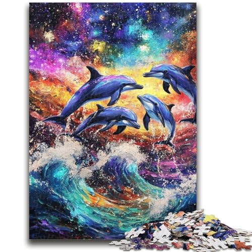 Puzzle 1000 Teile für Erwachsene, Geschenke, Delfin-Ölgemälde, Entspannungsspiele, Lernspiel für Geburtstag, Weihnachten, für Kinder ab 14 Jahren, 26x38cm Puzzle 1000 Teile für Erwachsene, Geschenke, Delfin-Ölgemälde, Entspannungsspiele, Lernspiel für Geburtstag, Weihnachten, für Kinder ab 14 Jahren, 26x38cm von LYXIANY
