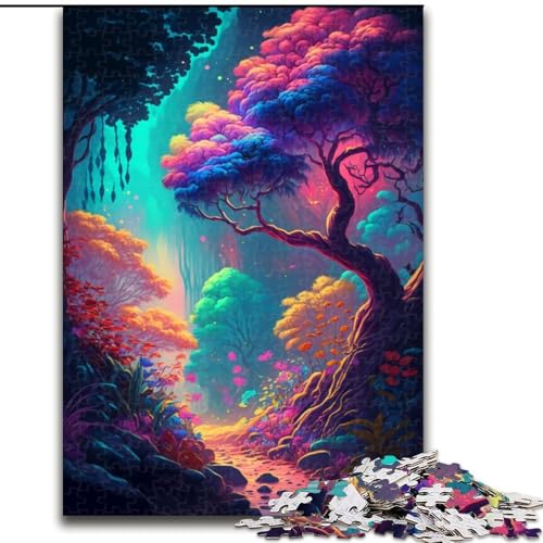 Puzzle 1000 Teile für Erwachsene, Geschenke, Fantasiewelt, Wald, Familienspiel, Stressabbau, schwierige Herausforderung, stärkt die Liebe zwischen Paaren (Größe 50x75cm) von LYXIANY
