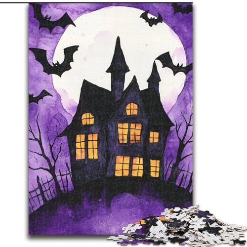 Puzzle 1000 Teile für Erwachsene, Geschenke, Halloween-Schloss, Dekomprimierendes, intellektuelles Lernspielzeug, tolle Geschenke und Spielzeuge, 50x75cm Puzzle 1000 Teile für Erwachsene, Geschenke, Halloween-Schloss, Dekomprimierendes, intellektuelles Lernspielzeug, tolle Geschenke und Spielzeuge, 50x75cm von LYXIANY