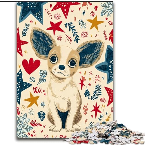 Puzzle 1000 Teile für Erwachsene, Geschenke, Künstlerischer Welpe, für 14+, anspruchsvolles Spiel als Geschenk für die ganze Familie und Freunde (Größe 26x38cm) von LYXIANY