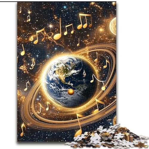 Puzzle 1000 Teile für Erwachsene, Geschenke, Musik, Galaxie, Erde, für 14+, für Familienspaß und Spieleabende, Künstlersammlung, Bildende Kunst (Größe 26x38cm) von LYXIANY