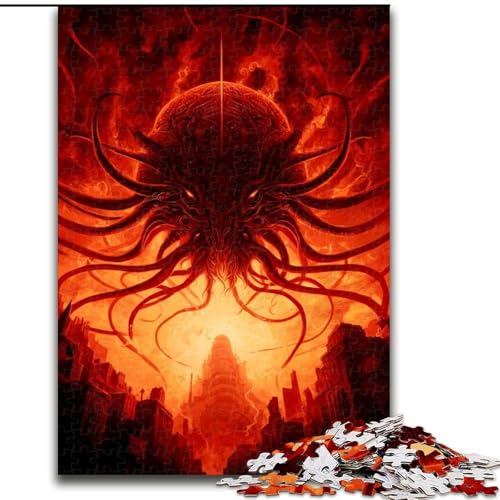 Puzzle 1000 Teile für Erwachsene, Geschenke, Oktopus-Monster, Spielzeug, Lernspiele, Stressabbau, einzigartige Heimdekoration und Geschenke (Größe 50x75cm) von LYXIANY