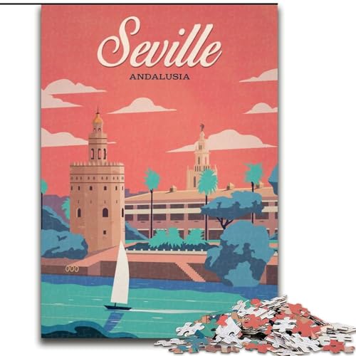 Puzzle 1000 Teile für Erwachsene, Geschenke, Sevilla, geeignet für Kinder ab 14 Jahren, Heimdekoration, als Geschenk für die ganze Familie, 26x38cm Puzzle 1000 Teile für Erwachsene, Geschenke, Sevilla, geeignet für Kinder ab 14 Jahren, Heimdekoration, als Geschenk für die ganze Familie, 26x38cm von LYXIANY