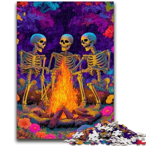 Puzzle 1000 Teile für Erwachsene, Geschenke, Skelette um EIN Lagerfeuer, für Kinder ab 14 Jahren, anspruchsvoll zu vervollständigen, Aber lustig und humorvoll, tolle Geschenke und Spielzeuge, 26x38cm Puzzle 1000 Teile für Erwachsene, Geschenke, Skelette um EIN Lagerfeuer, für Kinder ab 14 Jahren, anspruchsvoll zu vervollständigen, Aber lustig und humorvoll, tolle Geschenke und Spielzeuge, 26x38cm von LYXIANY