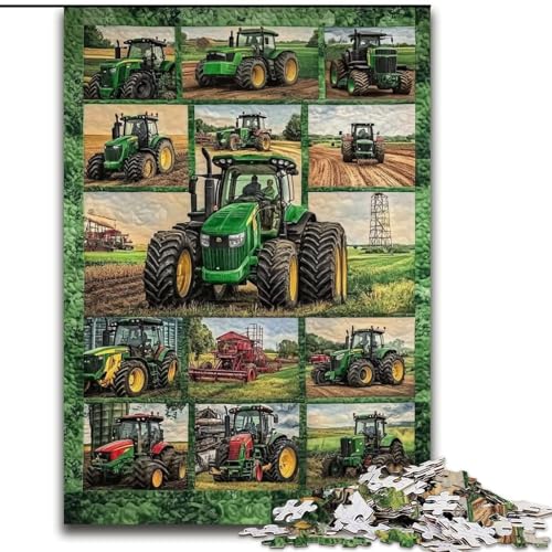 Puzzle 1000 Teile für Erwachsene, Geschenke, Traktor-Collage, Dekomprimierendes intellektuelles Lernspielzeug, Geburtstagsgeschenk, Geschenke, Wandkunst (Größe 26x38cm) von LYXIANY