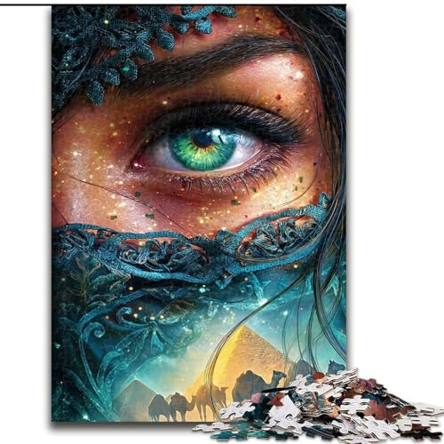 Puzzle 1000 Teile für Erwachsene, Geschenke, schöne Ägypterin, Elefantenspielzeug, intellektuelles Spiel, Geburtstagsgeschenk, Geschenke, Wandkunst für Kinder ab 14 Jahren (Größe 26x38cm) von LYXIANY