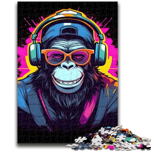Puzzle 1000 Teile für Erwachsene, Geschenke für Affen-DJ-Musik, anspruchsvolles Spiel und Familienspiel, Lernspiel für Geburtstag, Weihnachten, 26x38cm Puzzle 1000 Teile für Erwachsene, Geschenke für Affen-DJ-Musik, anspruchsvolles Spiel und Familienspiel, Lernspiel für Geburtstag, Weihnachten, 26x38cm von LYXIANY