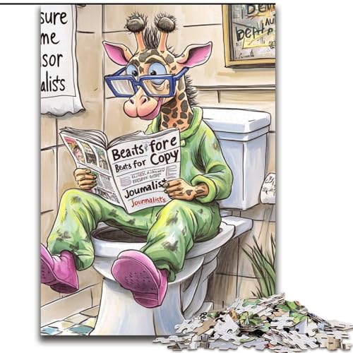 Puzzle 1000 Teile für Erwachsene, Giraffe Go Toilet, 1000-teiliges Puzzle für Erwachsene, Familienaktivitätsspiel, Heimdekoration, Wandkunst, Größe: 50x75cm Puzzle 1000 Teile für Erwachsene, Giraffe Go Toilet, 1000-teiliges Puzzle für Erwachsene, Familienaktivitätsspiel, Heimdekoration, Wandkunst, Größe: 50x75cm von LYXIANY