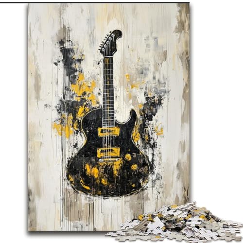 Puzzle 1000 Teile für Erwachsene, Goldene Gitarre aus Holz, für Teenager ab 14 Jahren, Heimdekoration, Größe 50x75cm, für Geburtstage, Feiertage und besondere Anlässe Puzzle 1000 Teile für Erwachsene, Goldene Gitarre aus Holz, für Teenager ab 14 Jahren, Heimdekoration, Größe 50x75cm, für Geburtstage, Feiertage und besondere Anlässe von LYXIANY